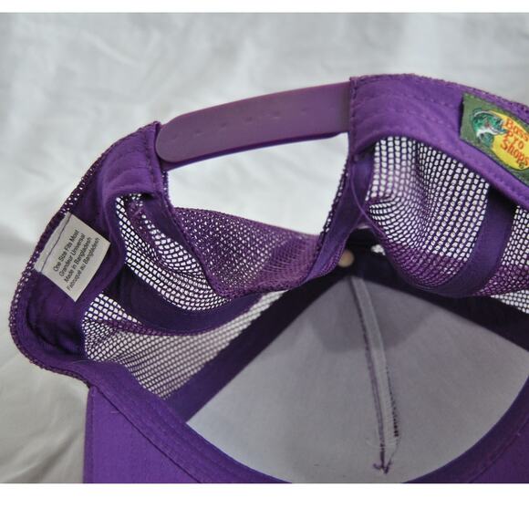 Bass Pro Shop Gone Fishing Purple Snapback Hat OSFM - Picture 9 of 12